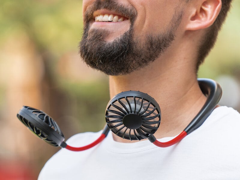 Portabel Fläkt med Nackrem - Spralla