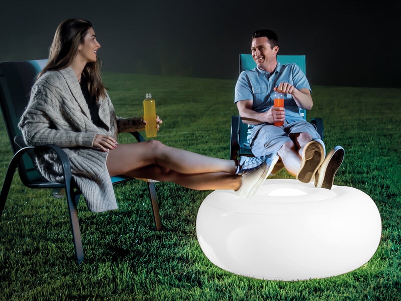 Uppblåsbar LED-sittpuff - Intex