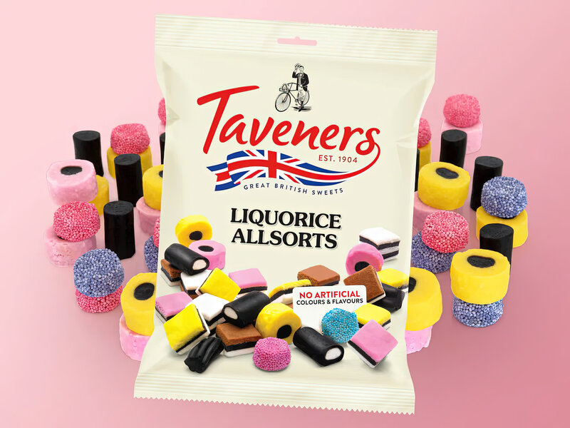 Taveners Lakridskonfekt i pose 900 gram Taveners Lakridskonfekt i pose 900 gram