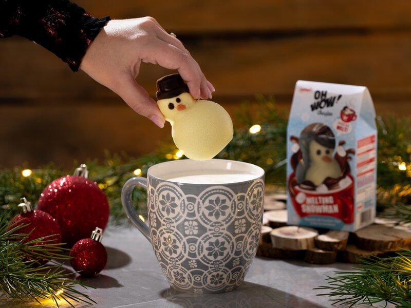 Snögubbe för Varm Choklad