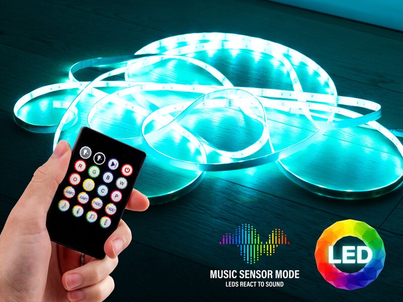 Musikstyret LED-strip med Fjernbetjening - Vooni thumbnail