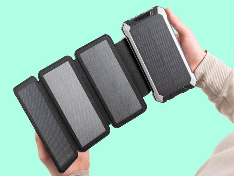 Bilde av Powerbank Med Solceller 20 000 Mah - Vooni