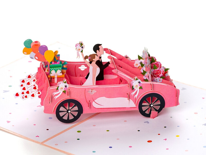 Pop up-kort  -  Nygifte