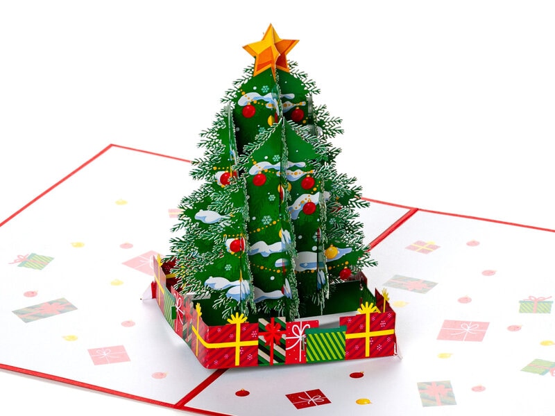Pop Up-kort - Julekort med Juletræ thumbnail