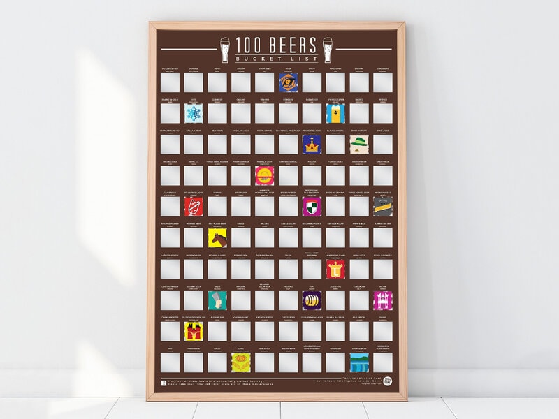 100 Beers Skrabeplakat 100 Beers Skrabeplakat