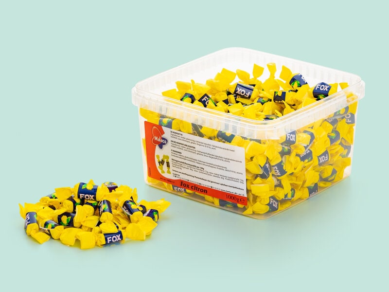 Fox Citron Bland-selv slik i kasser 1 kg