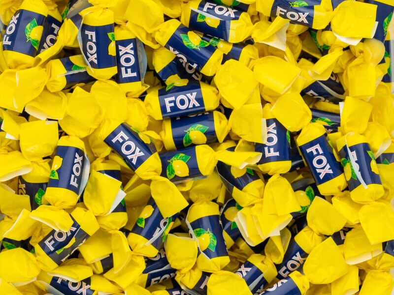 Fox Citron Bland-selv slik i kasser 1 kg