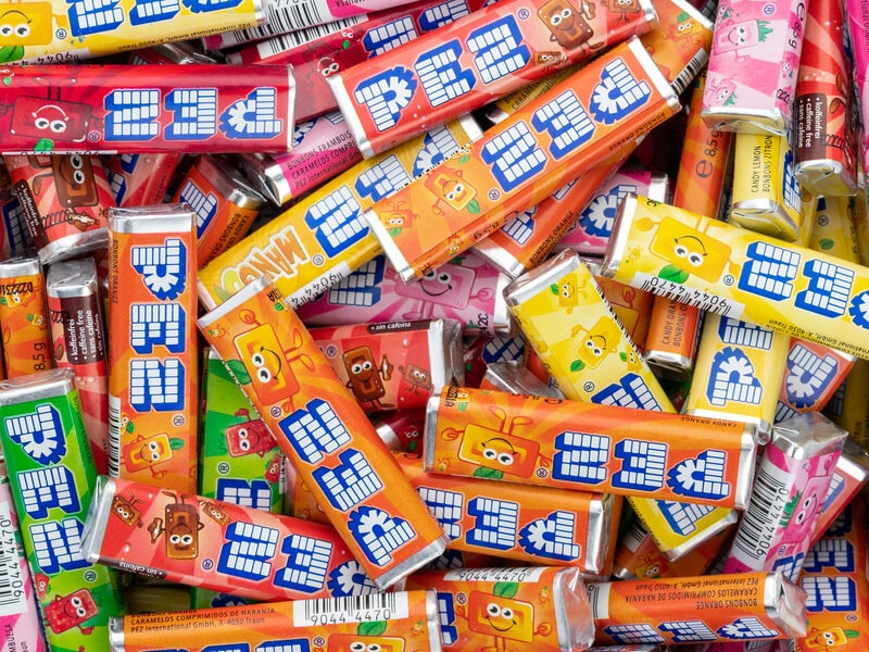 Pez-pastiller Bland-selv slik i kasser 1,8 kg