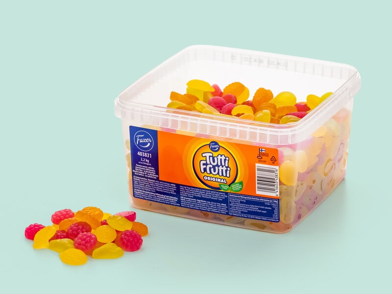 Tutti Frutti Bland-selv slik i kasser 2,2 kg