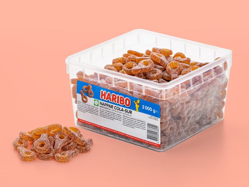 Syrlige Colasutter Bland-selv slik i kasser 2 kg