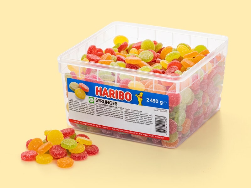 Syrlinger Bland-selv slik i kasser 2,4 kg
