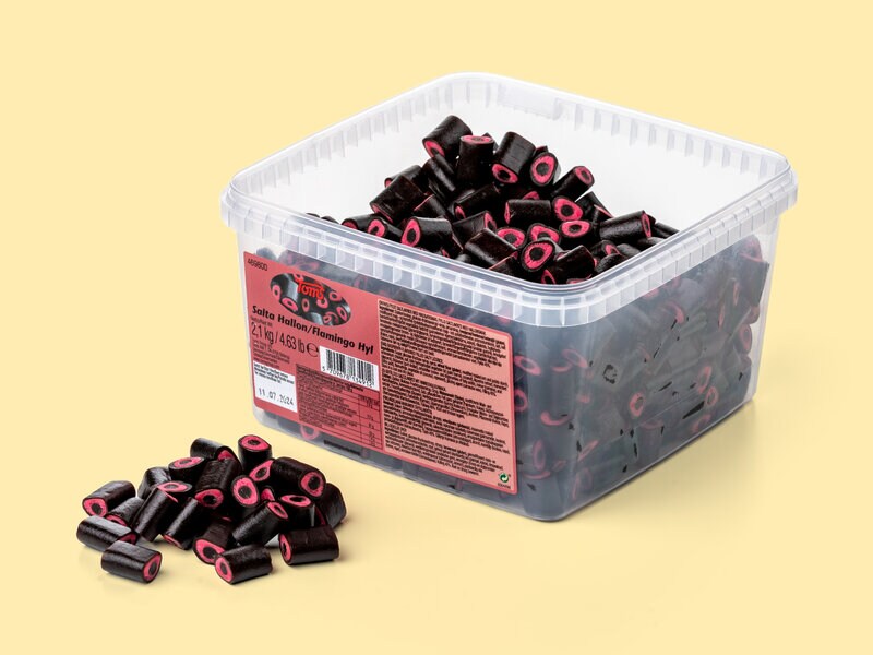 Salte Hindbær Bland-selv-slik i kasser 2,1 kg thumbnail