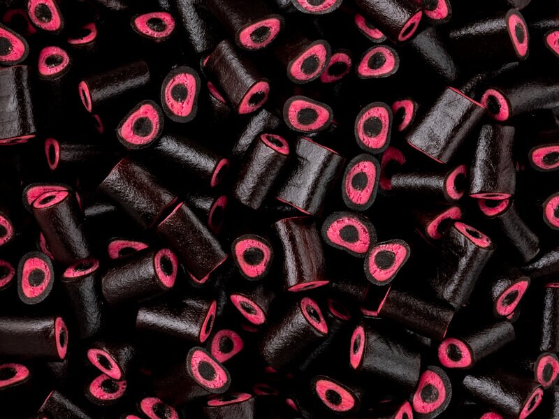 Salte Hindbær Bland-selv-slik i kasser 2,1 kg