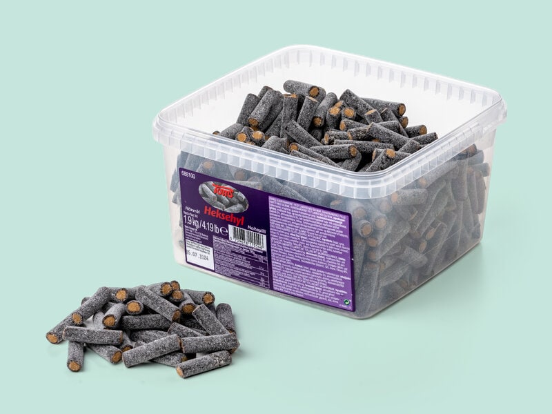 Kandiserede Heksehyl Bland-selv-slik i kasser 1,9 kg