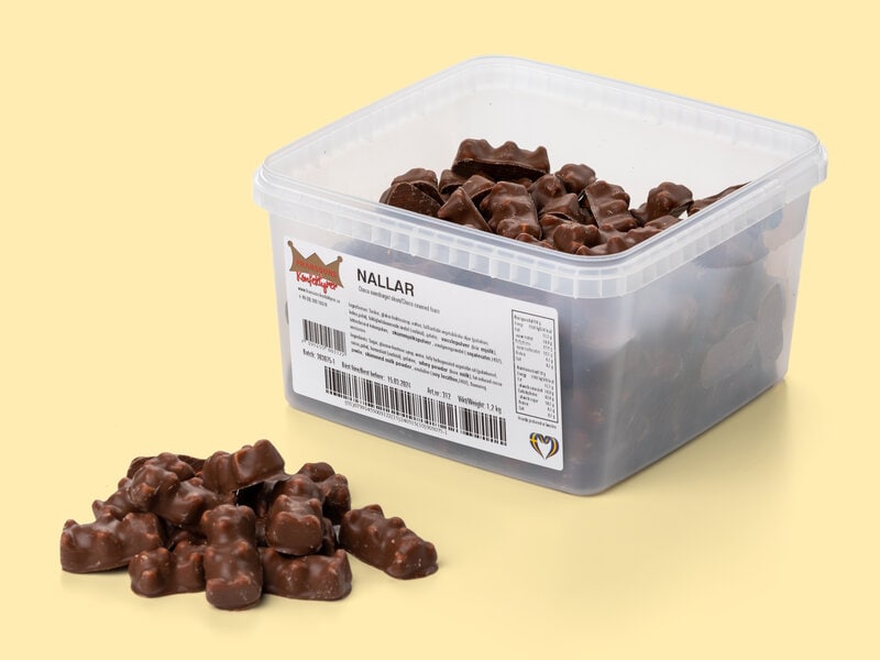 Chokoladebjørne Bland-selv slik i kasser 1,2 kg thumbnail