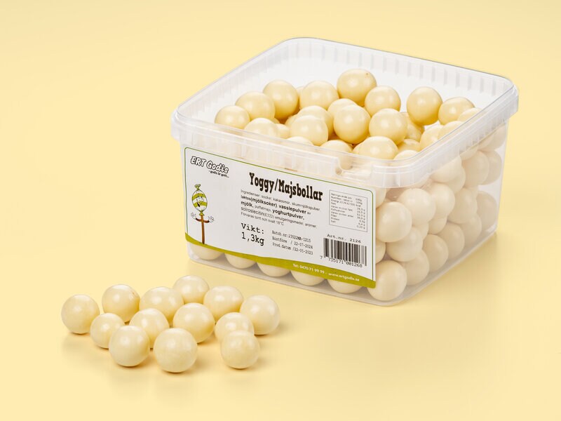 Majskugler Yoghurt Bland-selv slik i kasser 1,3 kg thumbnail