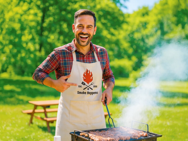 Personligt forklæde - Grill