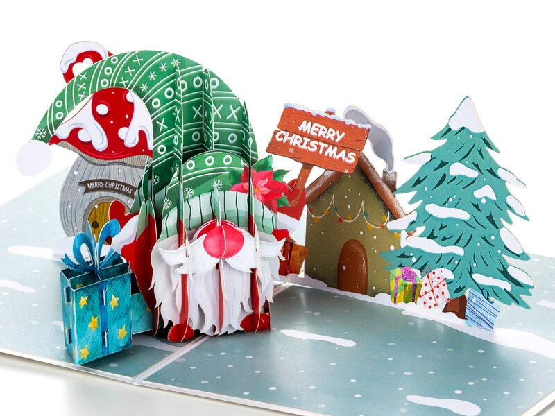 Pop Up kort – julekort med julemanden