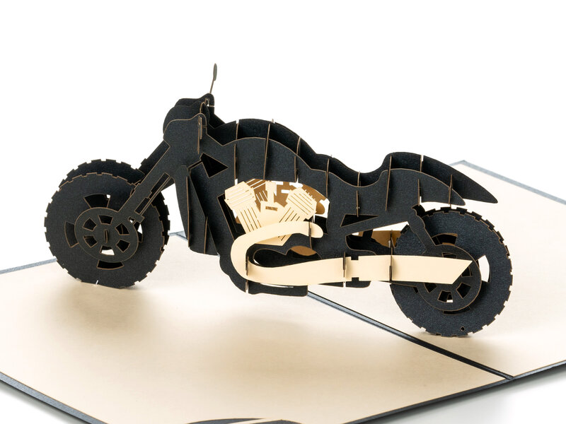 Pop Up-kort - Motorcykel