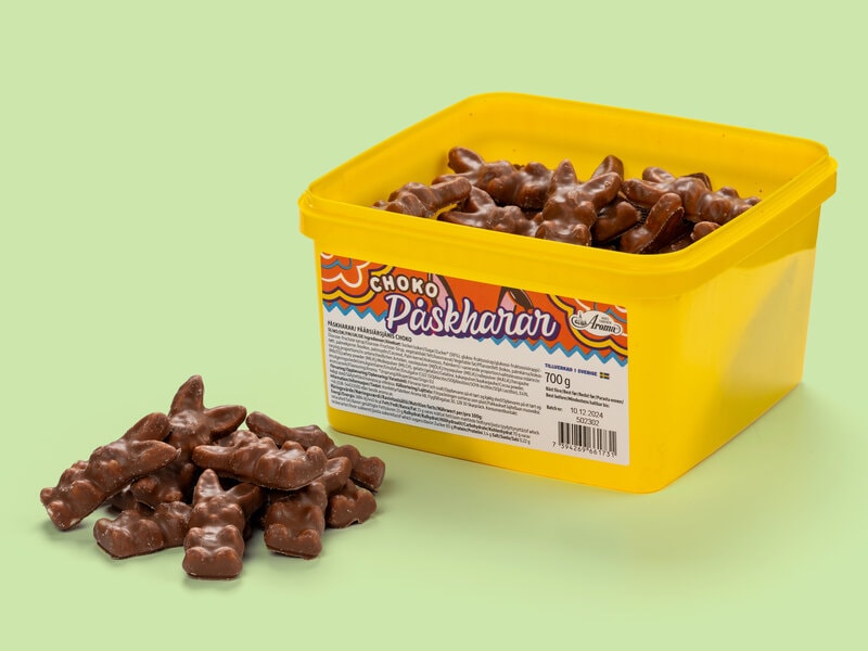 Choco Påskeharer Bland-selv slik i kasser 700 gram thumbnail