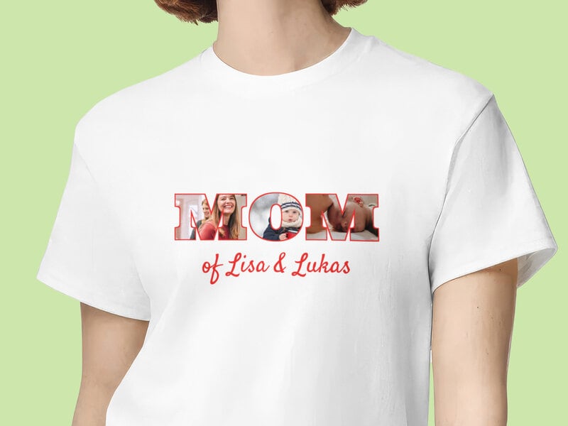 T-shirt med Foto & Tekst - Mom