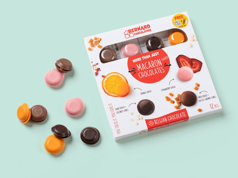 Macarons Chokladpraliner