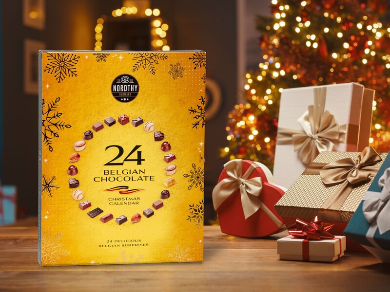 Julekalender med Belgisk Chokolade fra Nordthy