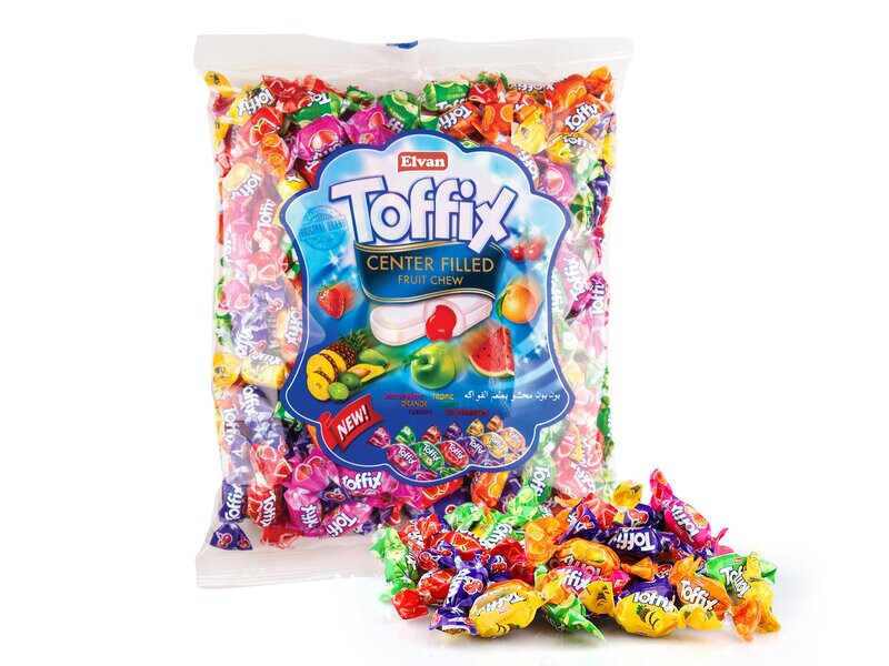Toffix Frugtkola Bland-selv slik i kasser 800 gram