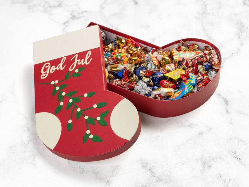 Slik Gaveæske Julestrømpe 1,3 kg
