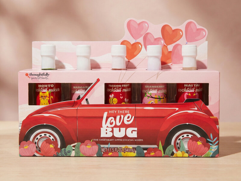 Gaveæske med Drinkmix: Love Bug - Thoughtfully