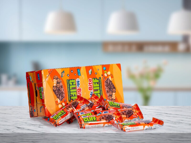 Mr. Bite Cliff Chokoladebarer med Karamel/Hasselnød 24-pak