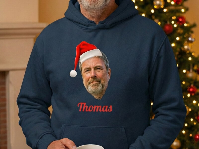 Hoodie med Egen Tekst - Juledesign