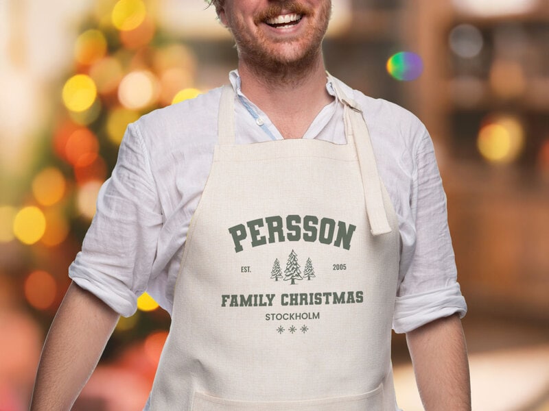 Forklæde med Egen Tekst - Juledesign