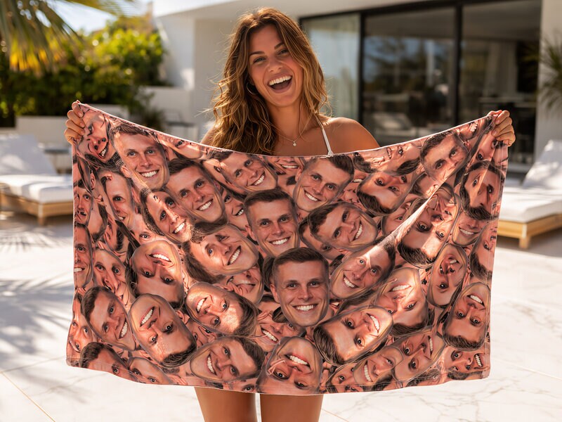 Håndklæde med Eget Foto - Multiface