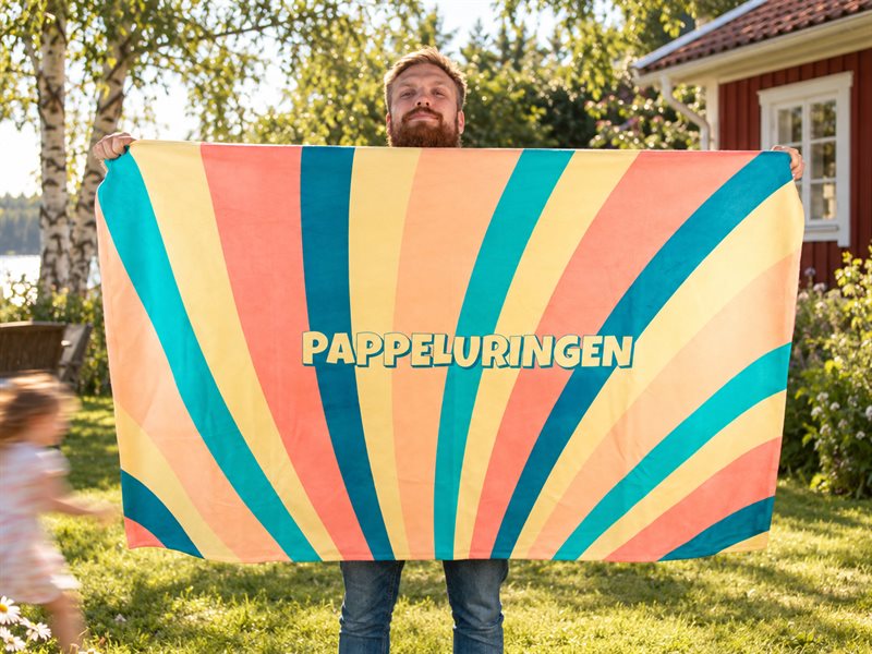 Badehåndklæde med Egen Tekst - Retrodesign