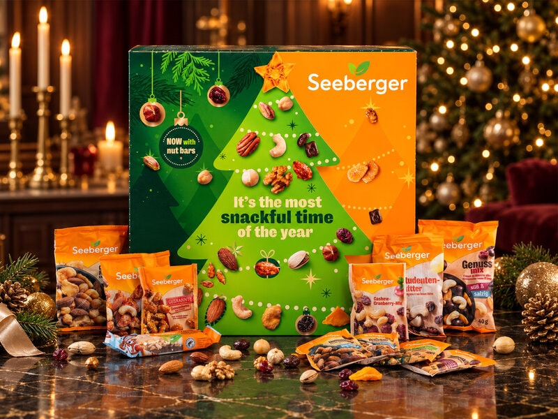Seeberger julekalender med nødder & snacks