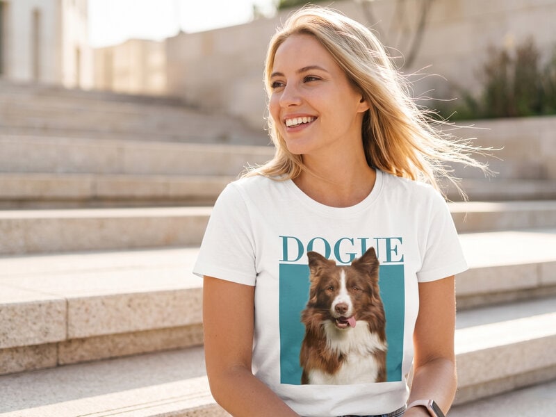 T-shirt med Foto - Hund T-shirt med Foto - Hund