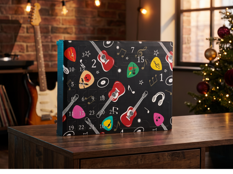 Julekalender med guitarplektre