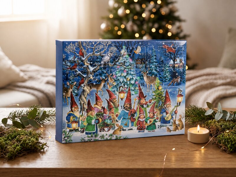 Julekalender med små pyntenisser Julekalender med små pyntenisser