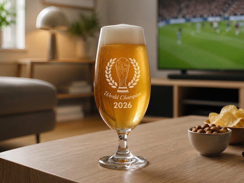 Spiegelau Ølglas med Gravering - Fodbold-VM