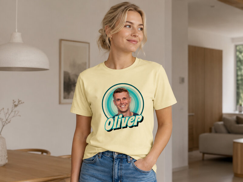 Premium T-shirt med foto - Retrodesign