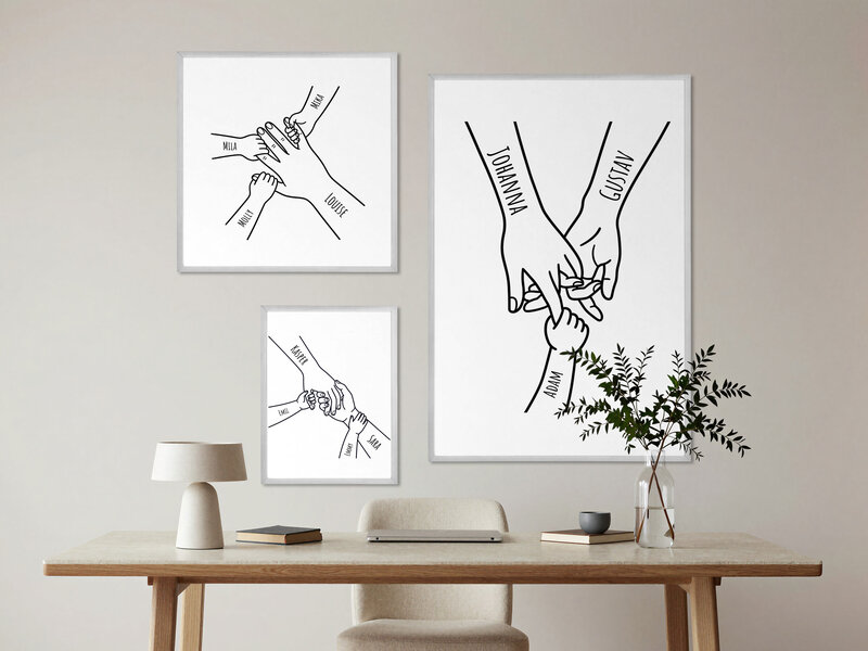 Personlig plakat - Hånd i hånd Personlig plakat - Hånd i hånd