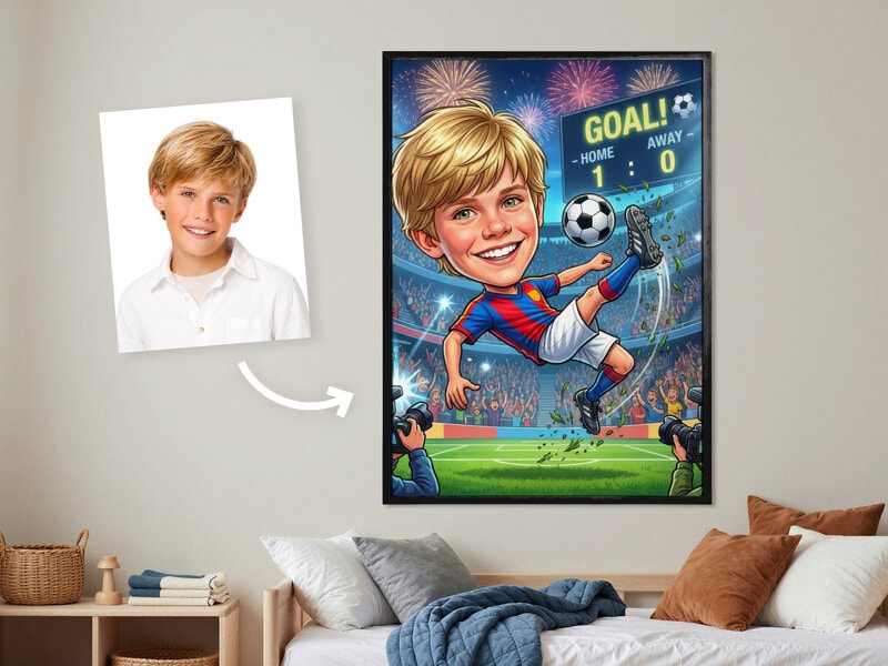 Fotoplakat med AI-tryk - Børnemotiv