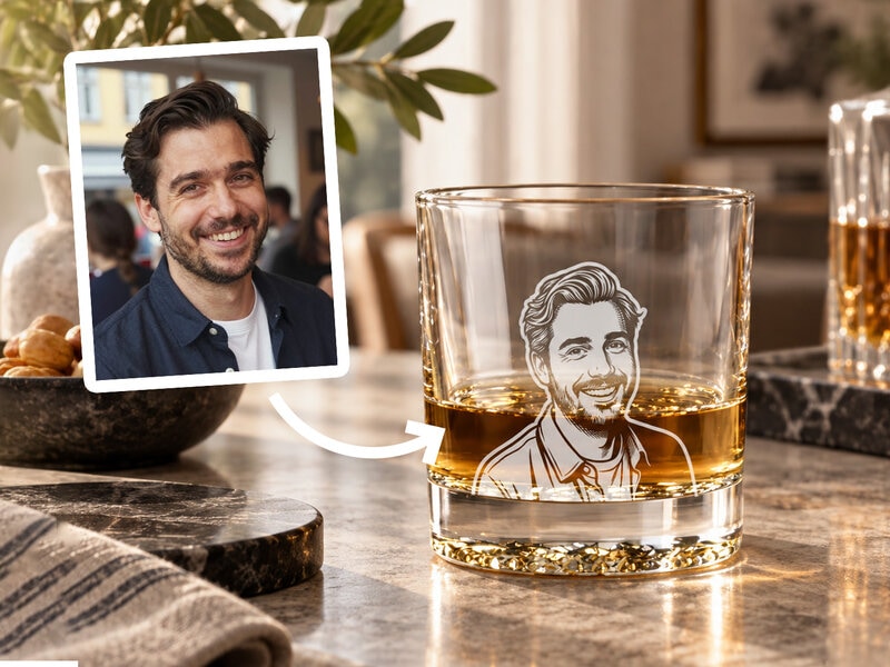 Spiegelau whiskyglas med indgravering - Eget Foto