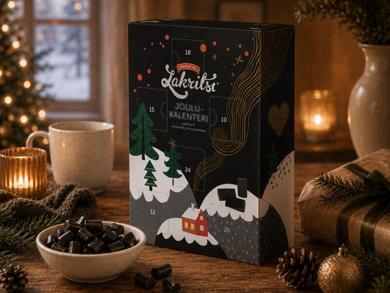 Lakridskalender fra Kouvolan Lakritsi