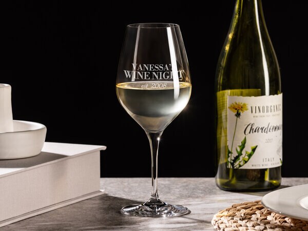 Personligt Spiegelau Vitvinsglas med Gravyr - Egen Text