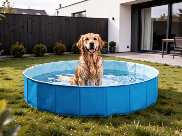 Hopfällbar Hundpool - Intex
