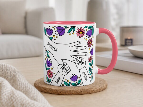 Mugg med egen text - Hand i