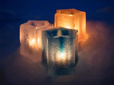 windlichter aus eis
