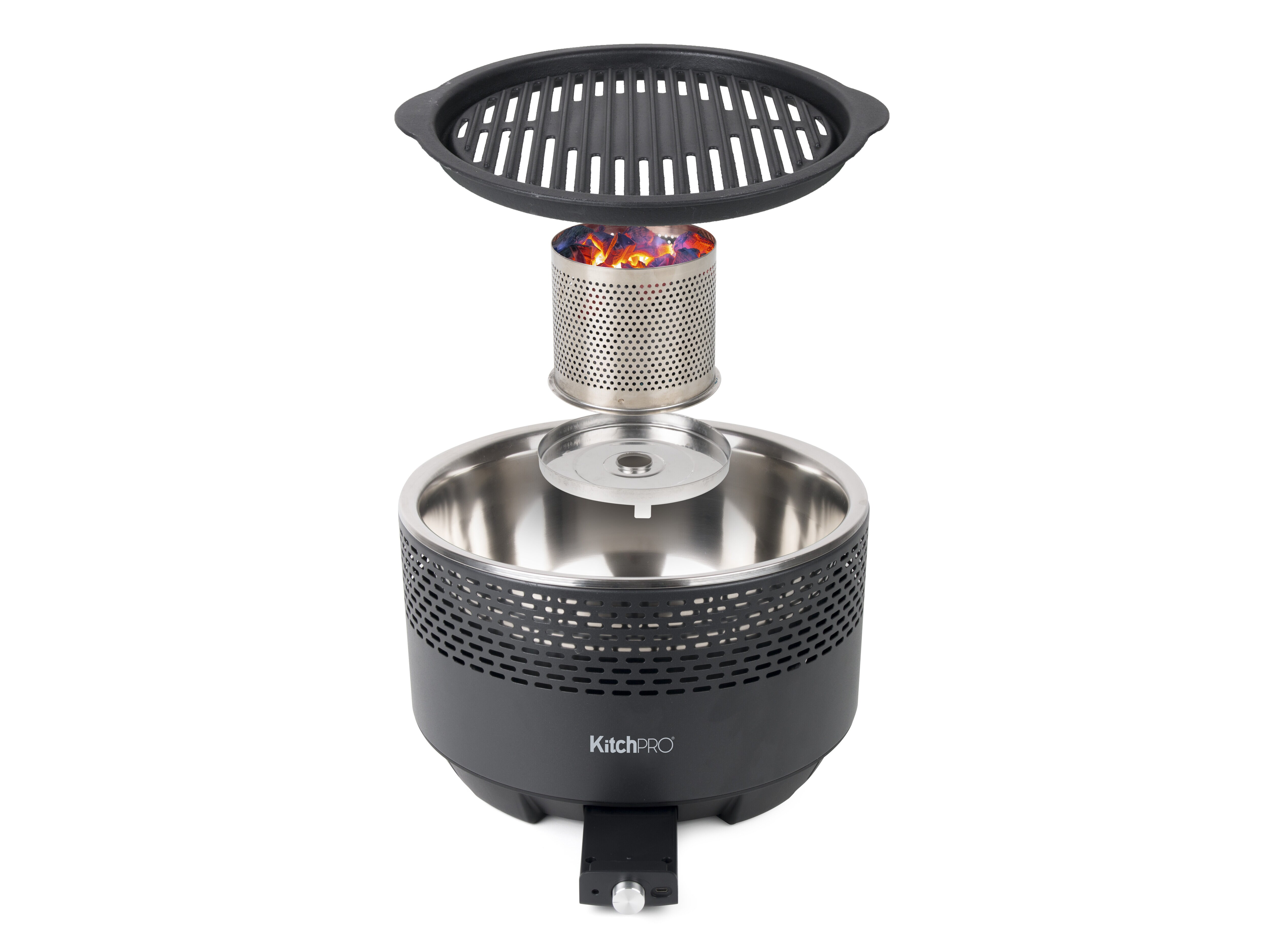 Røgfri Kulgrill - KitchPro